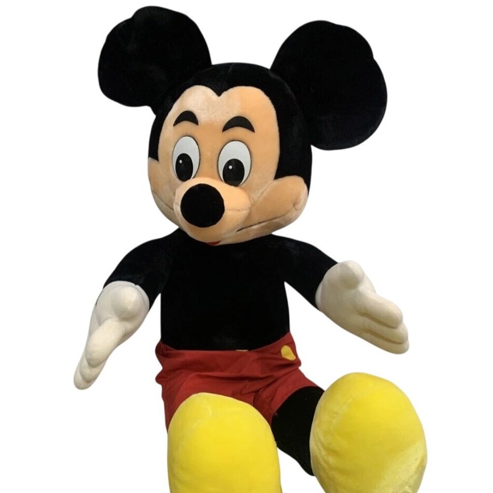 Vintage Jumbo 3 Foot Mickey Mouse Disney World Plush Stuffed